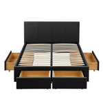 Home Lavendon 4 Drawer Kingsize Bed Frame - Black ( B Grade )