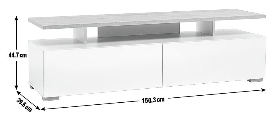 Habitat Floating Top TV Unit - White & Oak ( B Grade 51537 - 51541 )
