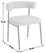 Oakie Pair of Fabric Dining Chair - Grey | Soft Upholstered Comfort