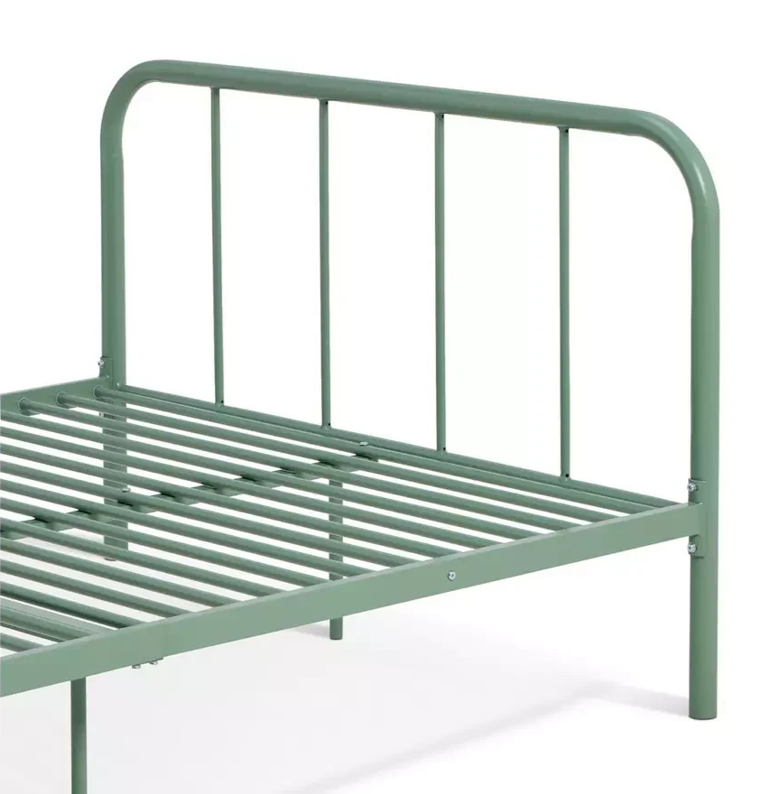 Home Charlie Small Double Bed Frame Sage Green | Metal Bedroom Furniture