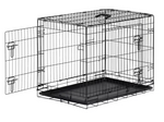 Double Door 30 Inch Pet Cage Medium | Metal Dog Crate Animal Kennel Furniture