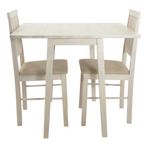 Kendal Wooden Extending Dining Table 2 Chairs Oak White Wash Effect for Kitchen