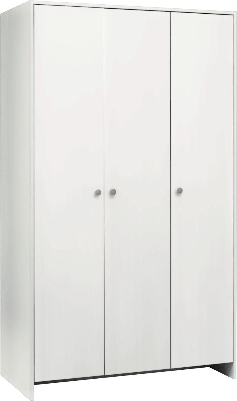 Home Seville 3 Door Wardrobe - White | White bedroom wardrobe