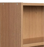 Maine 6 Shelf Bookcase - Shelving Storage Unit Display Cabinet - Oak Effect