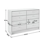 Home Malibu 8 Drawer Chest - White | White clothes storage unit