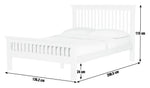 Home Aubrey Small Double Wooden Bed Frame - White | Sturdy wood bed frame