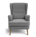 Habitat Callie Self Assembly Fabric Wingback Chair - Grey | Comfortable Stylish
