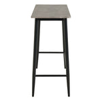 Home Crowe Grey Dining Table & 2 Grey Stools
