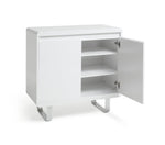 Sleigh 2 Door Sideboard - White Gloss | White Gloss Furniture for Living Room