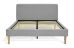 Ren Kingsize Fabric Bed Frame - Light Grey | soft fabric bed frame