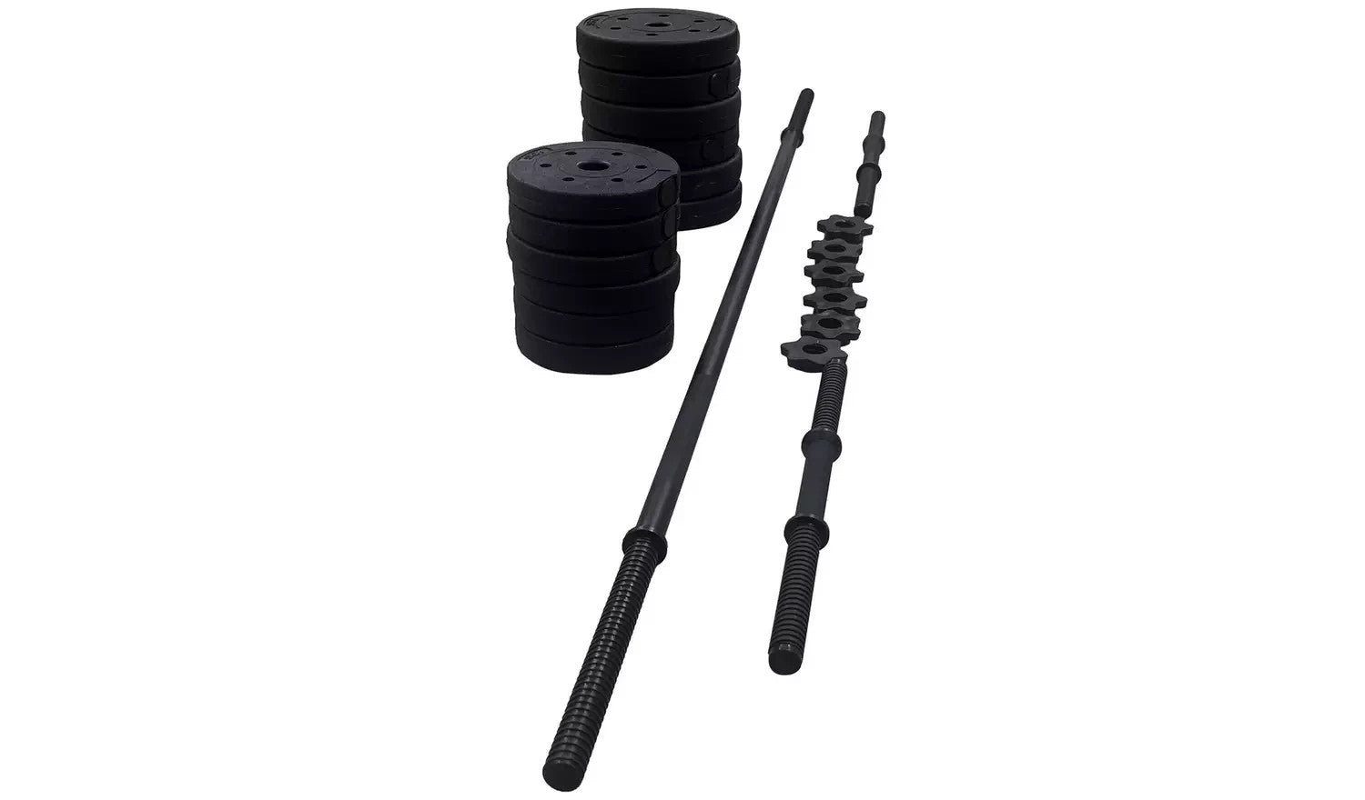 Opti Vinyl Dumbbell and Barbell Set 25kg | Strength Training Weights Home Gym