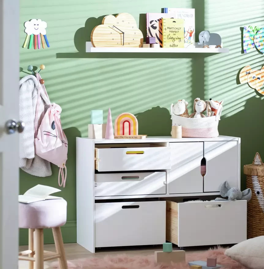 Kids Rico Double Storage Unit - White ( B Grade )
