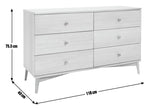 Kirk 6 Drawer Chest - Walnut | Rich Wood Aesthetic