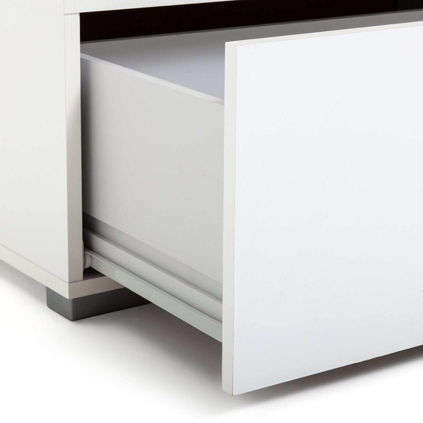 Habitat Floating Top TV Unit White Oak | Modern TV Stand Storage Cabinet Living