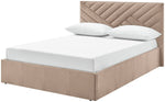 Home Luca End Lift Small Double Ottoman Bed - Latte | Storage bed small double