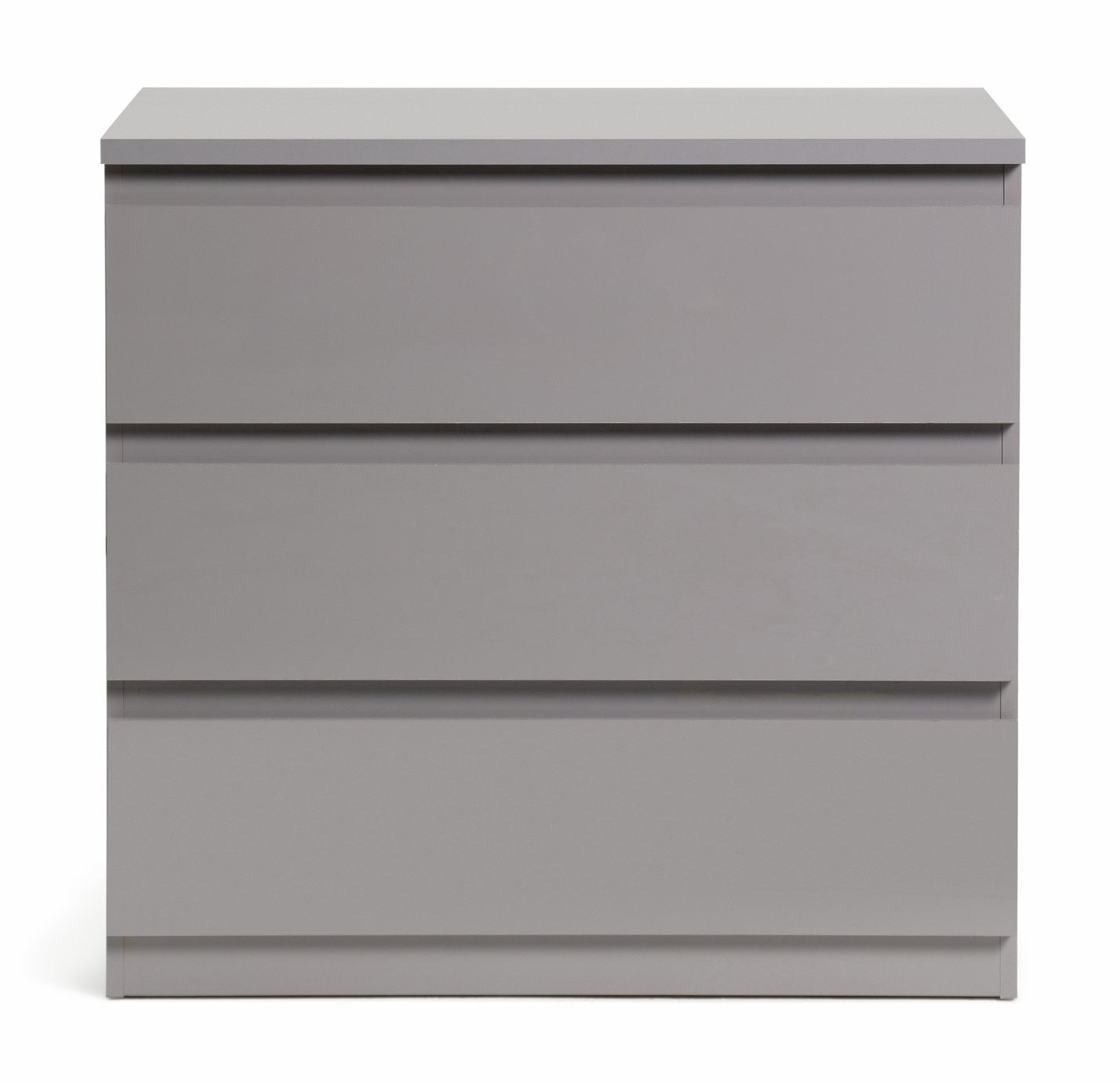 Home Jenson 3 Drawer Chest - Grey Gloss | Organizer Bedroom Furniture