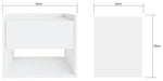 GFW Harmony 2 Wall Mounted Bedside Table Set - White