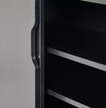 Home Chloe 2 Door Shoe Storage Cabinet Black | Hallway Footwear Organiser Unit