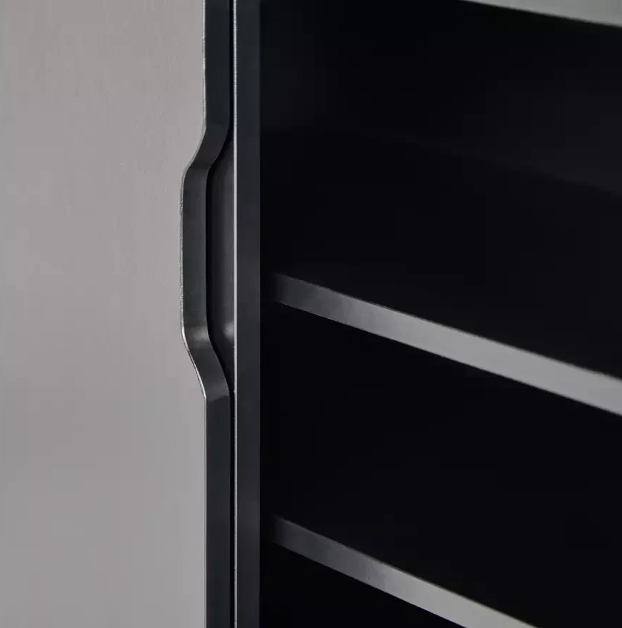 Home Chloe 2 Door Shoe Storage Cabinet Black | Hallway Footwear Organiser Unit