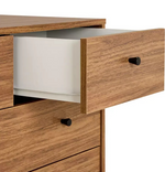 Home Malibu 7 Drawer Chest Walnut | Bedroom Storage Furniture Unit