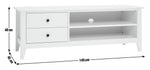 Habitat Minato 2 Drawer TV Unit White | Modern Shaker Style Media Stand Storage