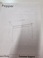 Home Pepper 2 Drawers Office Desk - White (B Grade)