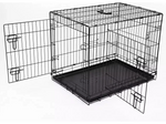 Double Door 30 Inch Pet Cage Medium | Metal Dog Crate Animal Kennel Furniture