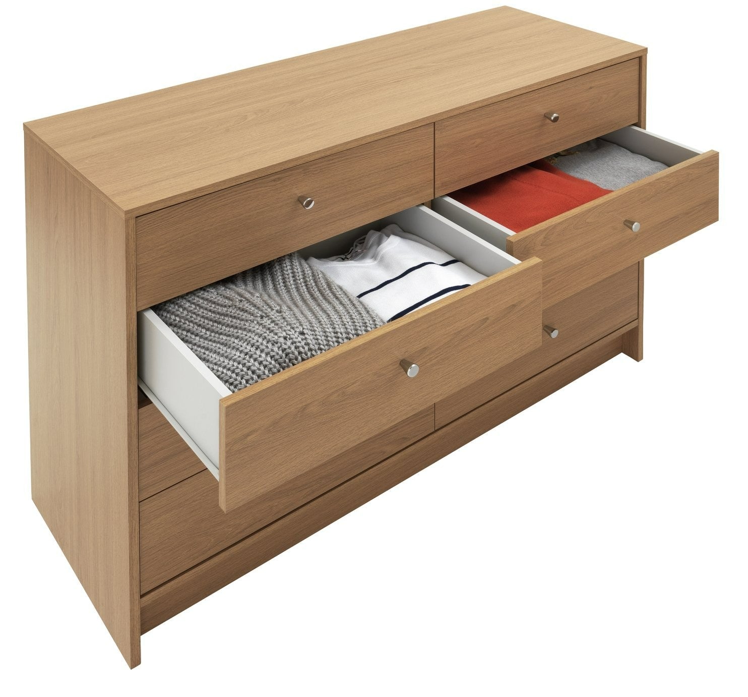Home Malibu 8 Drawer Chest - Oak Effect | Smart Clothing Organization
