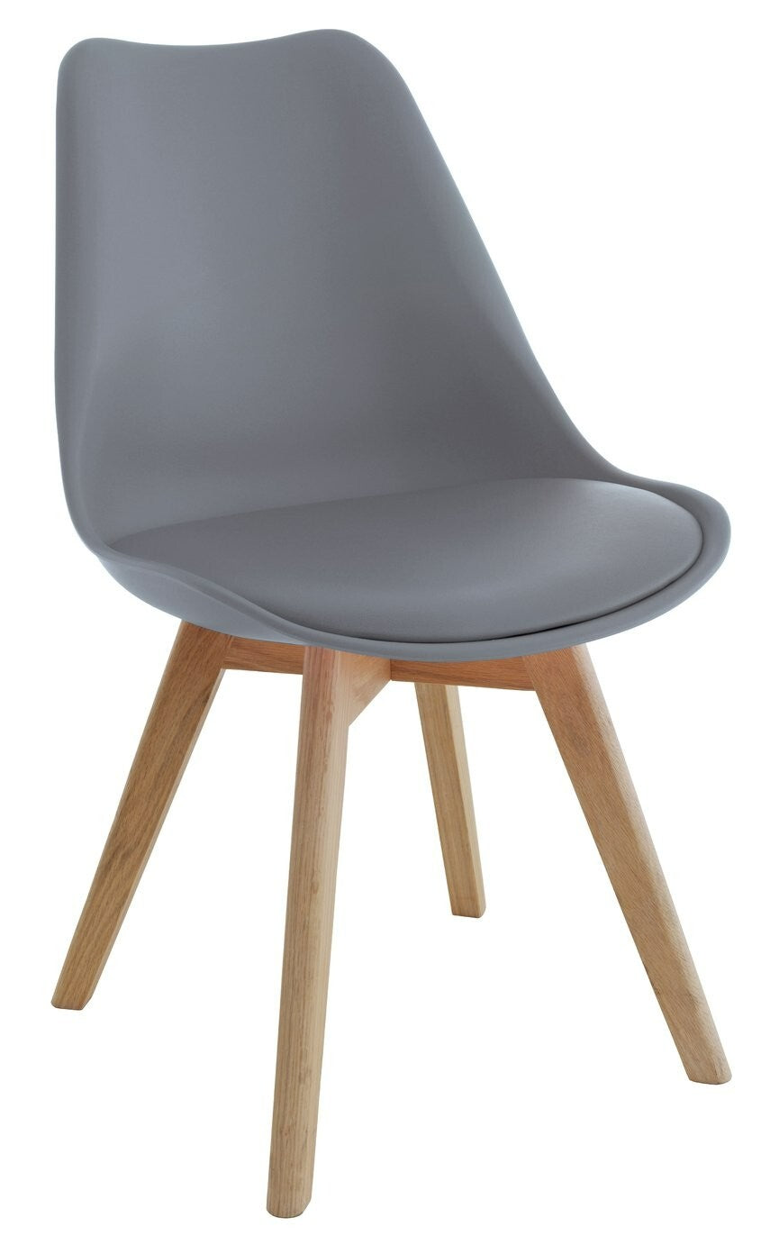 Habitat Jerry Pair of Dining Chair - Grey