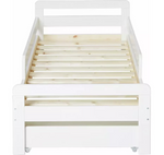 Ellis Toddler Bed Frame with Storage - White | Childrens Bedroom Furniture