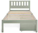 Kids Ronnie Single Bed with Drawers - Green