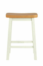 Habitat Pair of Saddle Bar Stools - Two Tone