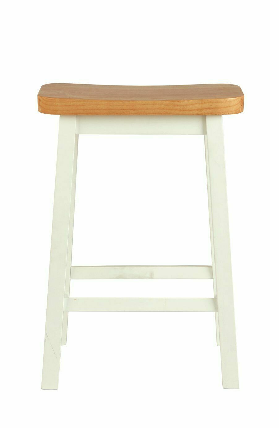 Habitat Pair of Saddle Bar Stools - Two Tone