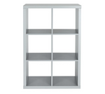 Habitat Squares Plus 6 Cube Storage Unit - Grey|Organiser Shelf for Living Room