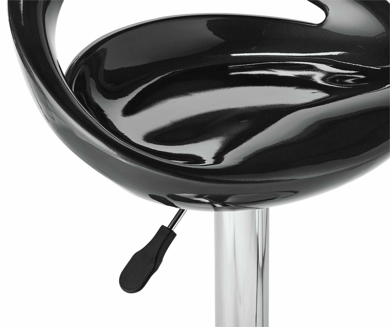 Ottawa Gas Lift Bar Stool - Black |Adjustable Swivel Kitchen Breakfast Bar Chair
