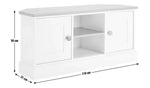 Home Winchester 2 Door Corner TV Unit Grey | Living Room TV Stand Cabinet