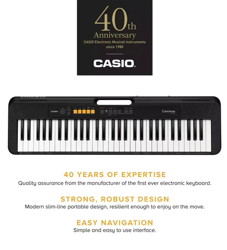Casio CT-S100AD Keyboard, Stand and Headphones Bundle