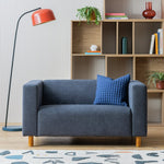 Moda Fabric Compact 2 Seater Sofa - Grey