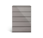 Jenson 5 Drawer Chest - Grey Gloss | Sleek Storage Solution