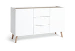Habitat Skandi 2 Door 3 Drawer Sideboard - White Two Tone
