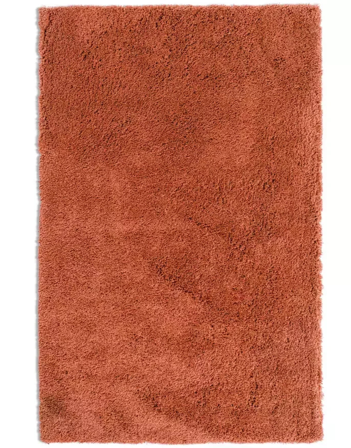 Noodle Plain Terracotta Rug 120x170cm | Modern Living Room Floor Rug Carpet