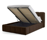 Malone Double End Lift Ottoman Bed - Brown | Magnificent Sleep Solution