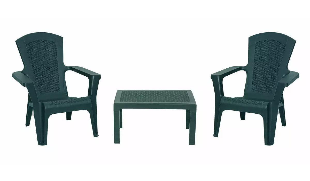 Bica Baltimore Stackable Garden Bistro Set - Green (B Grade 1350.)