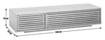 Max Slatted 2 Door TV Unit - Natural | Modern Media Console with Storage