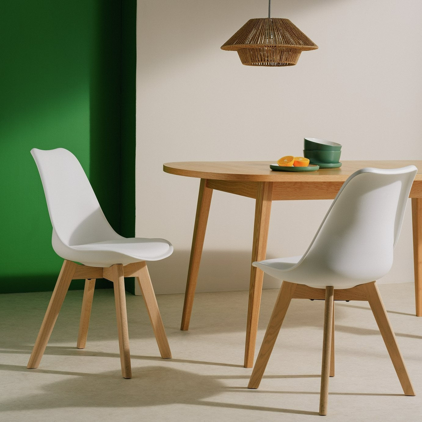 Jerry Pair of Dining Chair - White | Modern Mealtime Seating