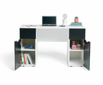 Habitat Pob Double Pedestal Desk - Black | Workstation Storage Drawers Shelves