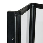 Home 3mm 4 Fold bath Screen - Black