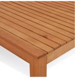 Luana Rectangular Garden Table Light Wood | Outdoor Patio Dining Table