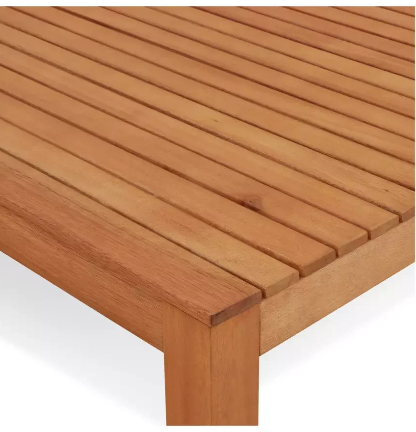 Luana Rectangular Garden Table Light Wood | Outdoor Patio Dining Table