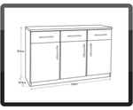 Anderson 3 Dr and 3 Drawer Sideboard - Oak Effect
